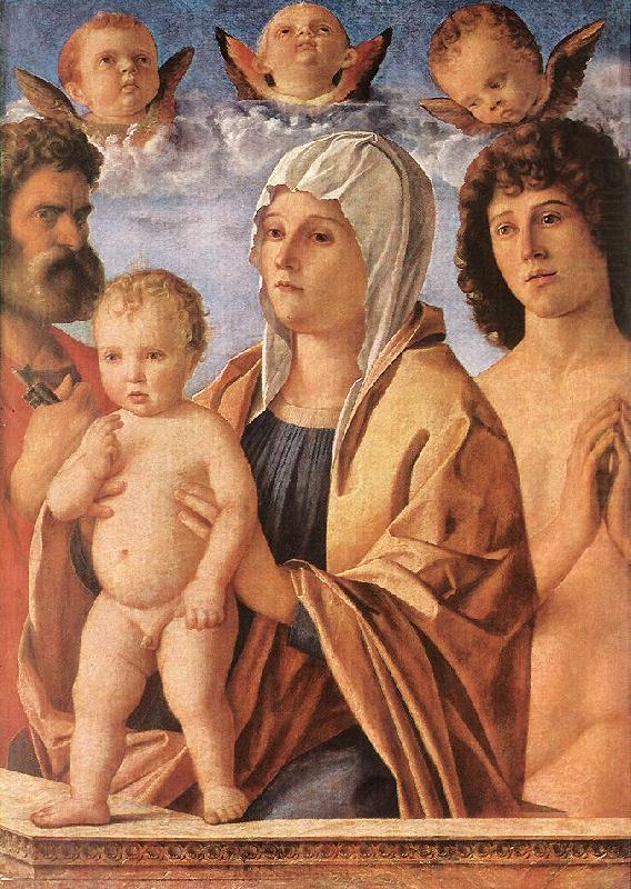 BELLINI, Giovanni Madonna with Child and Sts. Peter and Sebastian fgf china oil painting image